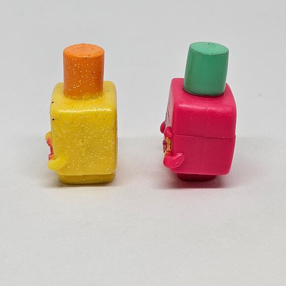 Shopkins Season 1 Ultra Rare Polly Polish Original Yellow Variant Pink Lot of 2 - Picture 4 of 7